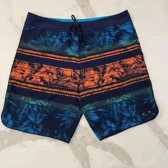 Oakley Other - Oakley Swim Shorts Mens Size 38 Trunks Slim Fit Tropical Multi-Color Board Short